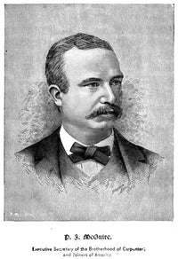 Peter J. McGuire American Labor Leader Wood Engraving Print