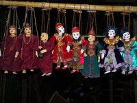 Marionettes for Sale at Bagan Market, Mandalay Fine Art Print