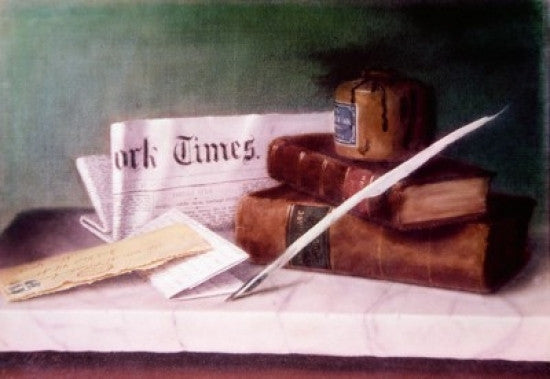 Still Life with Letter to Mr. Clark Fine Art Print by William Michael Harnett