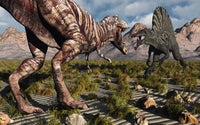 Dramatic T. Rex vs. Spinosaurus Dinosaur Print - Fine Art