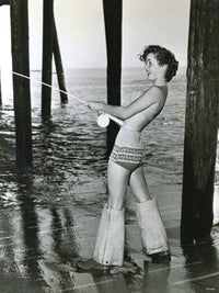 Debbie Reynolds Fishing Photo Print - Premium Quality Art Print