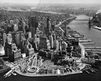 High Angle View of Manhattan Skyscrapers Fine Art Print