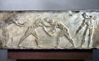 Greece Wrestlers Competing Relief Fine Art Print by Granger Collection