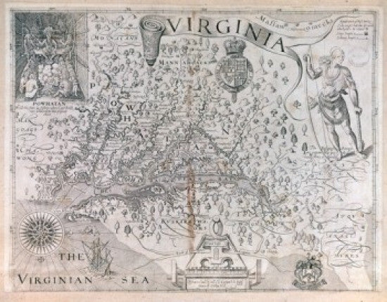 Virginia Map Fine Art Print - Custom Sizes Available