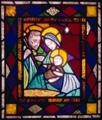 Nativity Stained Glass Poster Print | Fine Art Decor