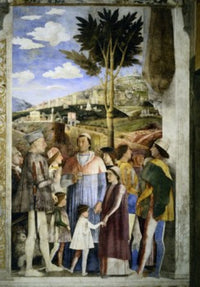 Camera degli Sposi: The Meeting Fine Art Print by Andrea Mantegna