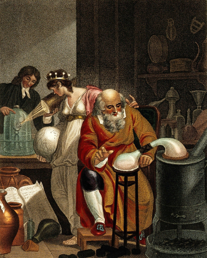 Transition From Alchemy to Chemistry 1805 Fine Art Print