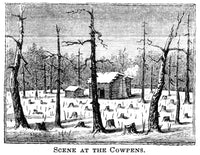 Cowpens Battlefield Wood Engraving Fine Art Print - 1852