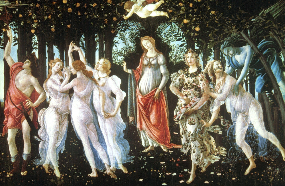 Botticelli's Primavera Fine Art Print - Tempera on Wood (1477-78) by Sandro Botticelli