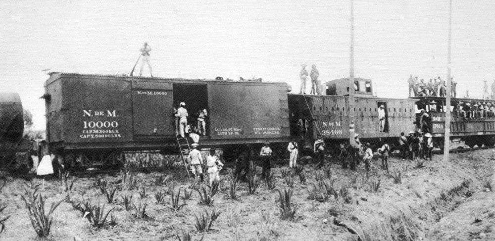 Mexican Revolution 1913 Train Capture Fine Art Print by Granger Collection