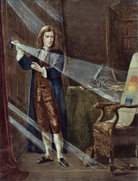 Sir Isaac Newton Dispersing Sunlight Through a Prism - Fine Art Print