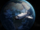 Space Shuttle Over Earth Fine Art Print | Posterazzi