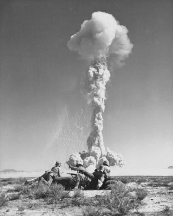 Atomic Bomb Testing in Nevada Desert Fine Art Print
