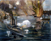 Spanish-American War Battle of Manila Bay Lithograph Print