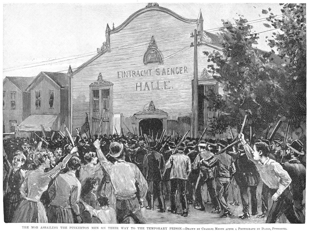 Homestead Strike 1892 Wood Engraving Poster Print by Granger Collection
