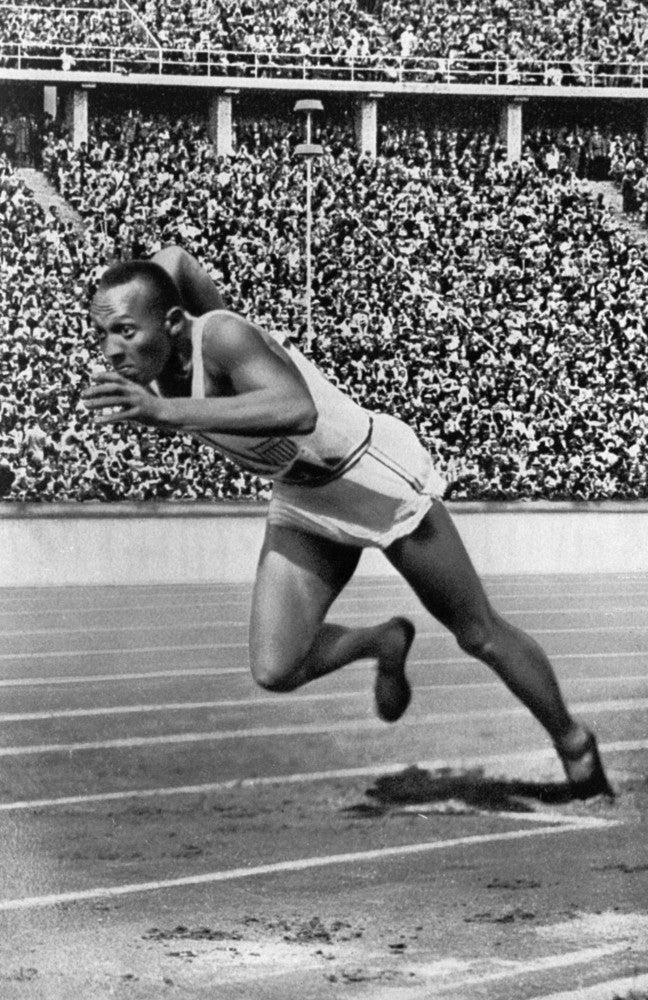 Jesse Owens Olympic 200 Meter Race Photograph - Fine Art Print