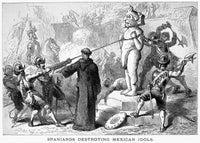 Mexico: Spanish Conquest Line Engraving Print by Felix O.C. Darley