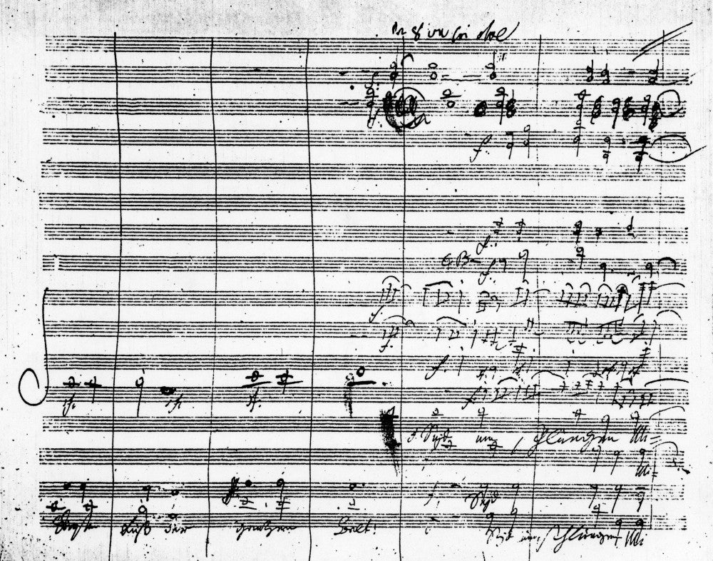 Beethoven's Ninth Symphony Manuscript Fine Art Print by Granger Collection