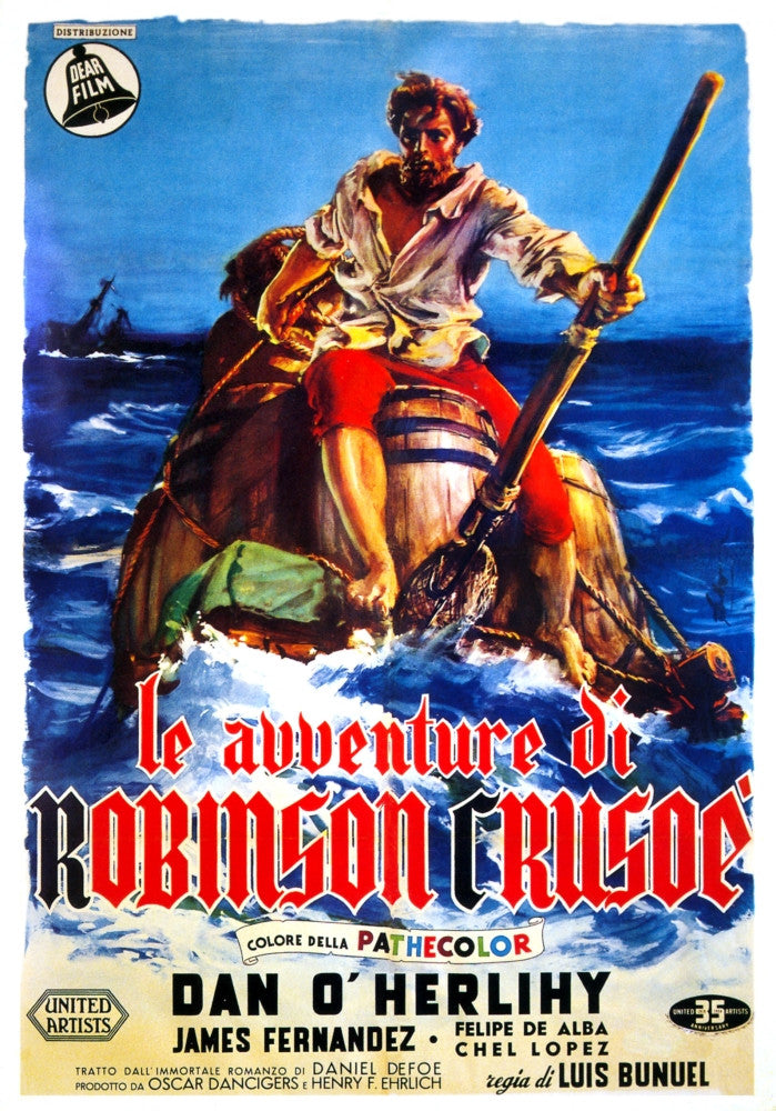 The Adventures of Robinson Crusoe Movie Poster Print (1954)