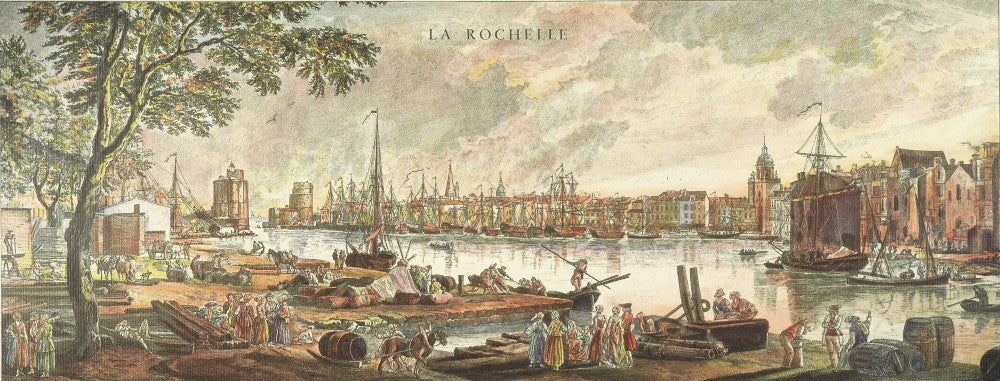 La Rochelle Harbor Fine Art Print - Copper Engraving by Joseph Vernet