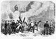 Paris Commune 1871 - Burning the Guillotine Wood Engraving Print by Granger Collection