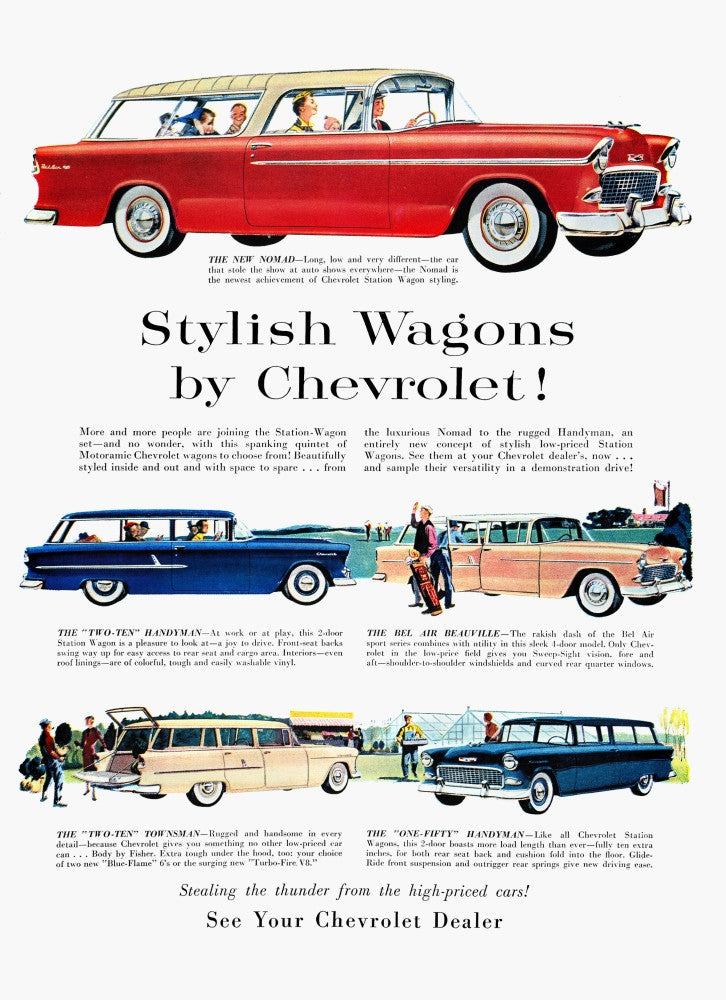 1955 Chevrolet Station Wagon Advertisement Fine Art Print