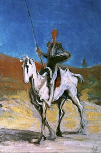 Don Quixote Fine Art Print by Honore Daumier - Oil on Canvas