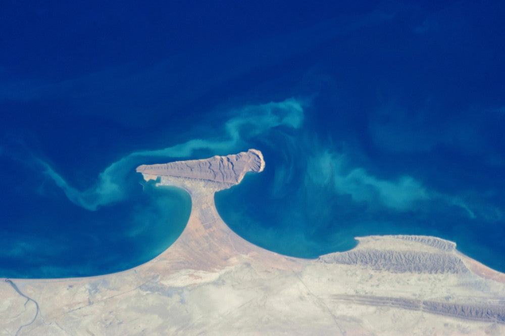 Satellite View of Makran Coastal Region Fine Art Print