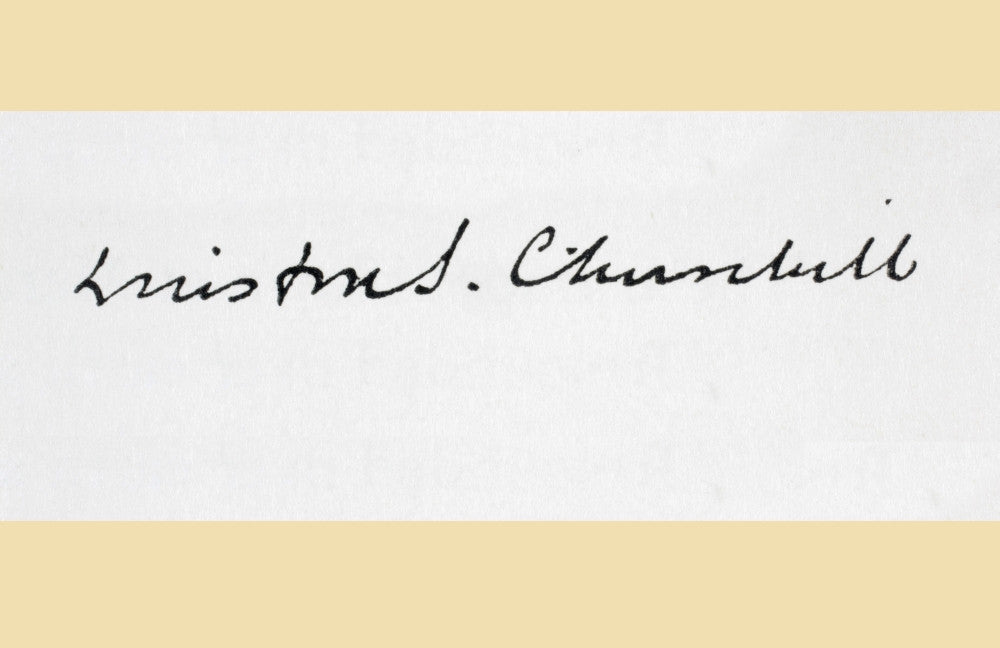 Winston S. Churchill Signature Fine Art Print - 1915 Edition