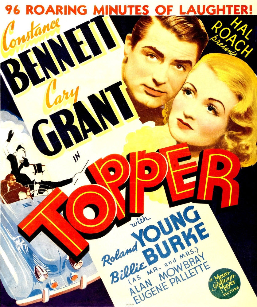 Cary Grant and Constance Bennett 'Topper' Movie Poster Print (1937)