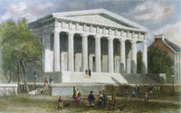 Second Bank of the United States Colored Engraving Poster Print