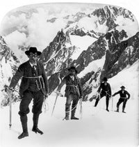 Alpine Mountaineering Stereograph Print - Granger Collection