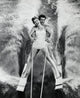 Portrait of a Young Couple Waterskiing Fine Art Print
