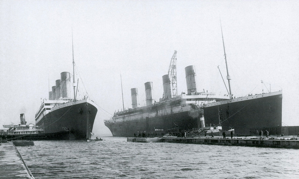 Olympic and Titanic at Belfast Fine Art Print by Science Source