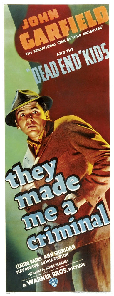 They Made Me A Criminal Movie Poster Fine Art Print (1939)