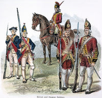 British & Hessian Soldiers of the American Revolutionary War Fine Art Print