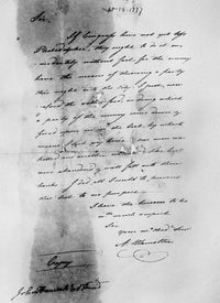 Hamilton's Urgent Letter to John Hancock - Revolutionary War Print
