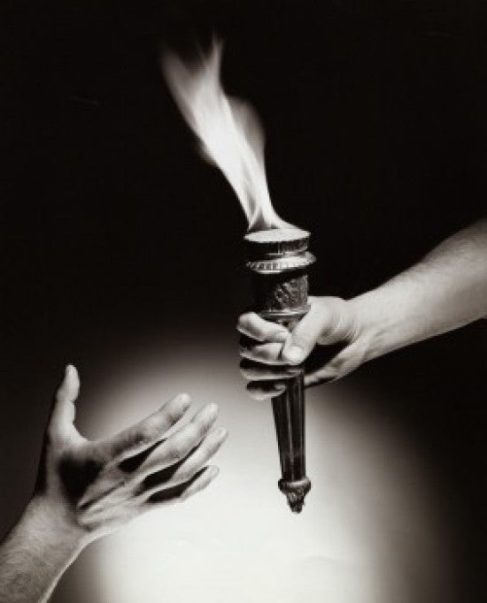 Flaming Torch Transfer Fine Art Print - Close-Up Poster