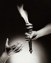 Flaming Torch Transfer Fine Art Print - Close-Up Poster