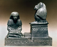 Egypt: Thoth the Baboon God Protecting Nebmertouf - Fine Art Print