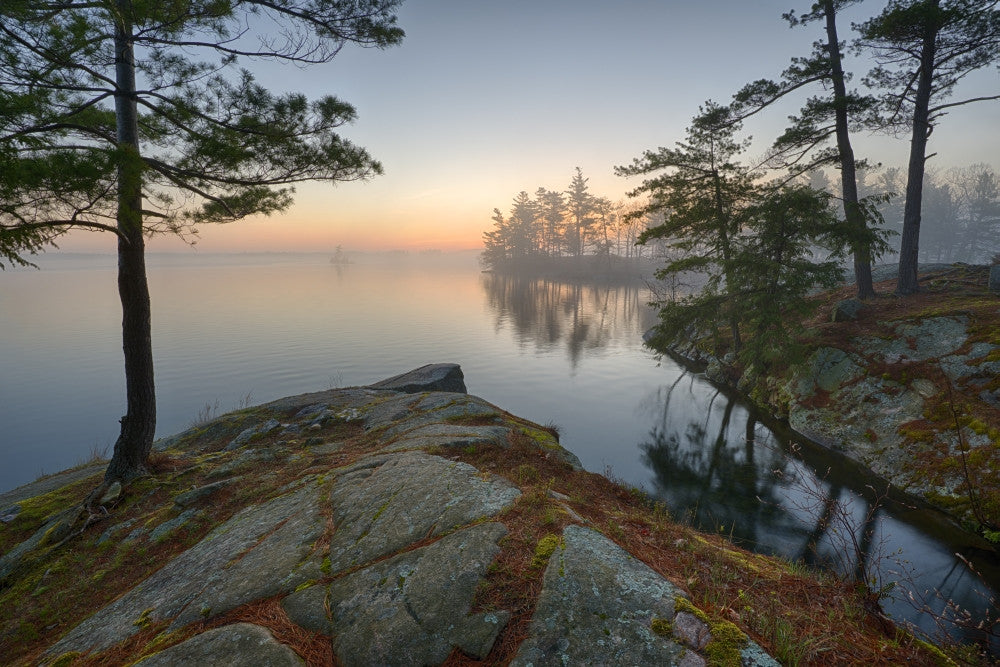 April Sunrise Over the St. Lawrence River Poster Print by Chris Murray