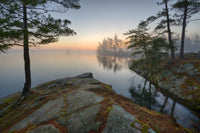 April Sunrise Over the St. Lawrence River Poster Print by Chris Murray