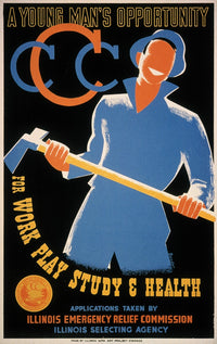 New Deal WPA Poster: A Young Man's Opportunity by Albert M. Bender