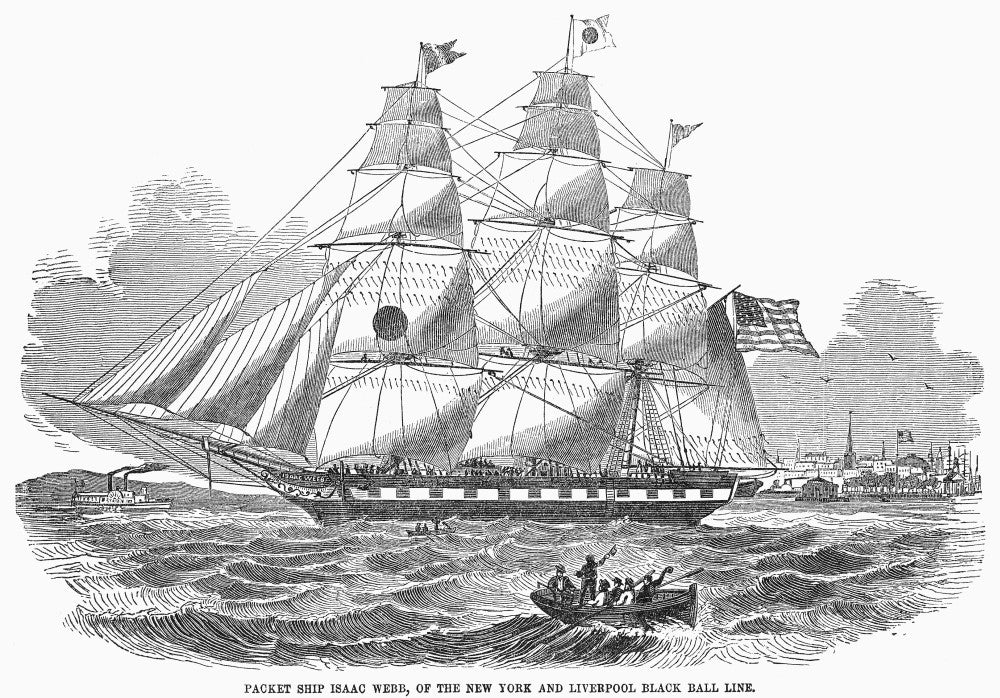 Packet Ship 'Isaac Webb' 1850 Fine Art Print by Granger Collection