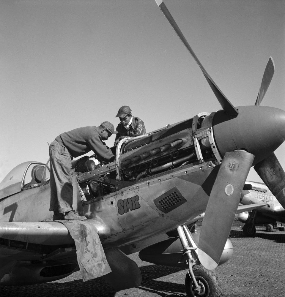 Tuskegee Airmen Mechanics at Ramitelli Airfield Fine Art Print