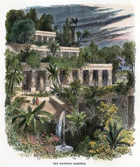 Babylon: The Hanging Gardens 19th Century Wood Engraving Fine Art Print by Granger Collection