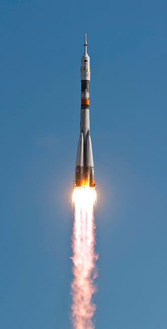 Soyuz TMA-18 Rocket Launch Poster Print by Stocktrek Images