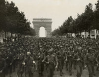 World War II Liberation of Paris Poster Print - American Soldiers on Champs Elysees