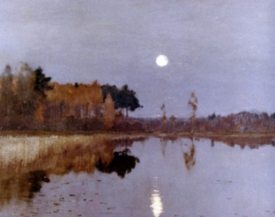 Sumerkn Moon Fine Art Print by Isaac Il'ic Levitan, 1899