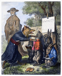 Reynard The Fox Fine Art Print - Steel Engraving, 1846